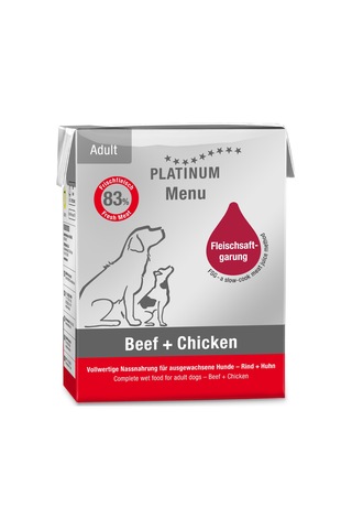 Platinum Sığır Etli Ve Tavuklu Köpek Yaş Maması 375 Gr