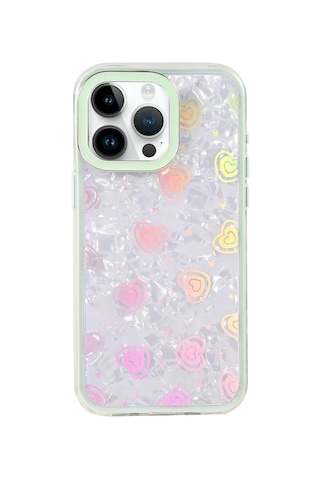 Storeşahin Apple Uyumlu iPhone 14 Lumi Desenli Kapak - Yeşil Shn0720