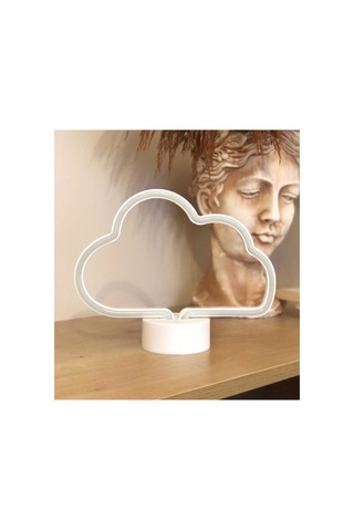 Bulut Tasarımlı Neon Led Lamba 25 X 16cm Beyaz