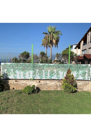 Baskılı Balkon Çit Filesi 1m X 5m Model D - Cırt Kelepçe Hediyeli