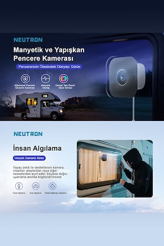Neutron Ntl-ıp15gs-3mp Full Hd Gece Görüşlü Wi-fi Pencere Kamerası