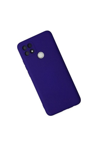 Oppo A15 Kılıf Nano İçi Kadife Silikon - Mor Belirtilmemiş