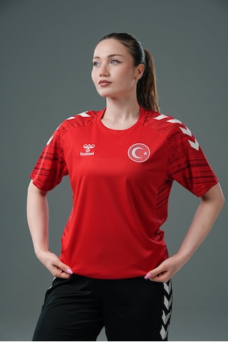 Hummel Milli Takım Line Antrenman Tişört Kırmızı