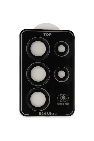 Joko - 386 - Samsung Galaxy Uyumlu S23 Ultra Pvd Metal Kamera Lens - Glblseme - - Siyah