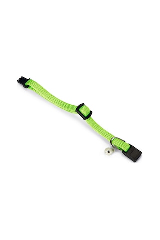 Hnrlıshp Beeztees Yavru Kedi Boyun Tasması, Zilli, Parlak Yeşil, 15-22cm