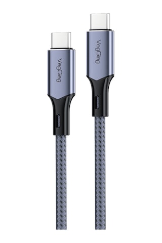 Veggieg 100w 5a E-mark Çipli Pd Type-c To Type-c Hızlı Şarj Ve Data Kablosu 2 Metre