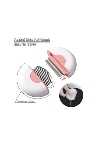 Kedi Fırça Seti, Dökülme Ve Tımar İçin Köpek Kedi Fırçası, Pet Masaj Tarak Pembe