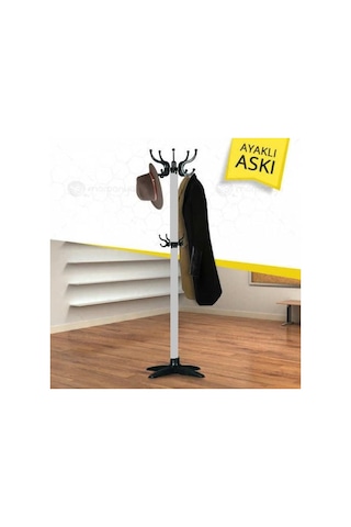 Buyukarısoy Devecioğlu Harbinger Portmanto Pratik Ayaklı Askılık Metal Gövde