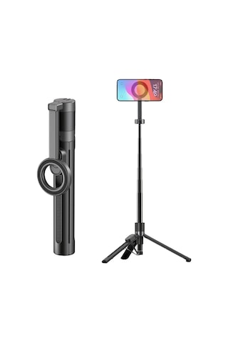Jmary Kt-279 Magnetik Kablosuz Kumandalı Tripod Ve Selfie Çubuğu Siyah