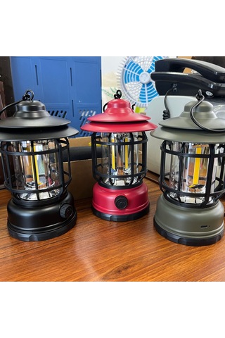 Shineyee Yeşil Usb Şarjlı Kamp Feneri, Dış Mekan Kullanımı, Ev İç氛围灯, Döner Işık Regülatörü, Dahili 1200mah Lityum Pil Yeşil