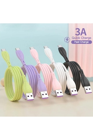 Kuulaa Liquid Silicone Usb Type C Qc3.0 Hızlı Şarj Kablosu 1Metr