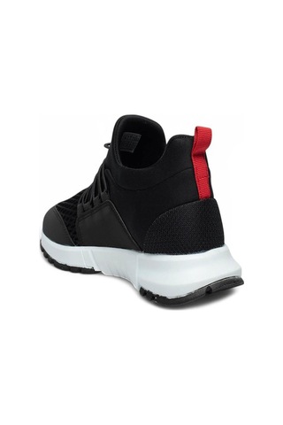 Celira Glc Siyah Kırmızı Erkek Fileli Sneaker Spor Ayakkabı Siyah