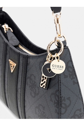 Guess Noelle Iı Üstten Fermuarlı Kadın Antrasit Omuz Çantası Hwss9672180-clo