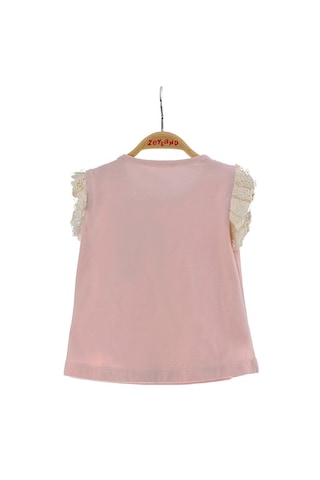 Zeyland Kız Bebek Pembe Kolları Dantelli T-Shirt (6Ay-4Yaş) (537029711)