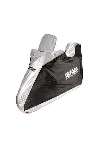 Oxford Motosiklet Scooter Ekranli Aquatex Arka Çantali Kilif Small Siyah-gri Cv217