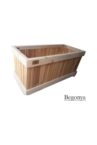 Ahşap Saksı Begonya 70x30x45