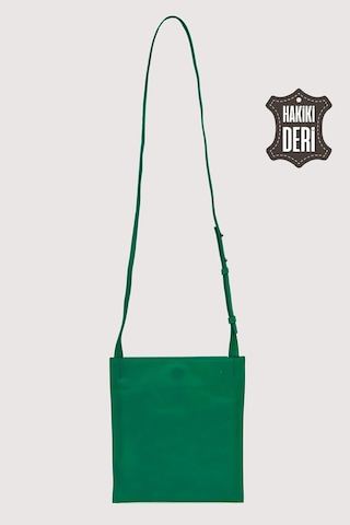 Hakiki Deri Kadın Omuz Çantası Yeşil Smr8978 Yeşil