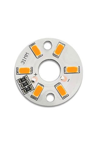5730 5v 3w 31mm Sarı Led Modül Aluminyum Pcb 6 Led Lamba Aydınlatma Işık