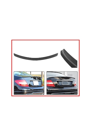 Autogp Mercedes W204 Bagaj Üstü Spoiler Pianoblack Boyalı C63 2007 / 2014 017 Mb06 0bl