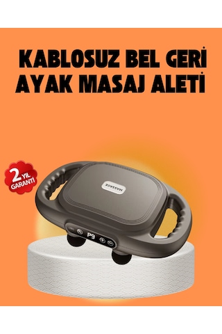 Şarjlı 6 Başlıklı Masaj Tabancası 2000 Mah Sessiz Güçlü Motor Siyah