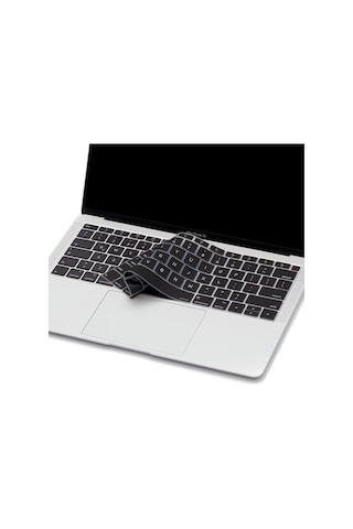 Laptop Apple Uyumlu MacBook Air 13inç Klavye Koruyucu Us-abd İngilizce Touchıd'li A1932 İle Uyumlu Siyah