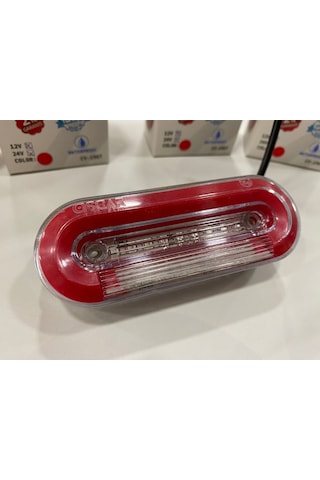 Ahmet Otomotiv Yeni Nesil Kırmızı Neon Lamba Yanı Beyaz Plaka Lambası 12v-24v