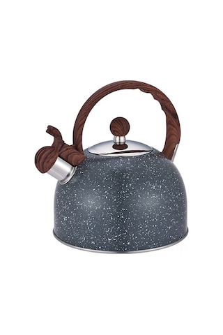 Hangfox 3 Litre Çelik Çıngıraklı Su Kaynar, Indüksiyon Uyumlu, Büyük Kapasiteli, Günlük Kullanım İçin Isı Tutucu Siyah