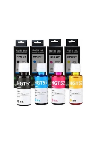 Eko Kartuş Hp Deskjet GT-5820 4 Renk (GT51XL GT52XL) 90ML Uyumlu Mürekkep,