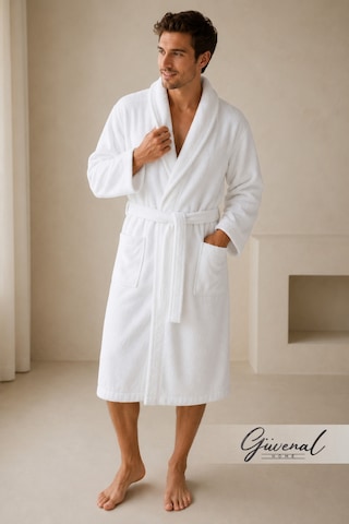 Blanc Pamuklu Unisex Bornoz Otel Bornozu Erkek Havlu Bornoz Kadın Havlu Bornoz Sauna Bornoz Sabahlık Beyaz