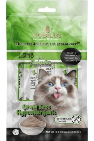Nobılus Kuzu Ve Balkabaklı Kedi Krema Ödülü 5x15g