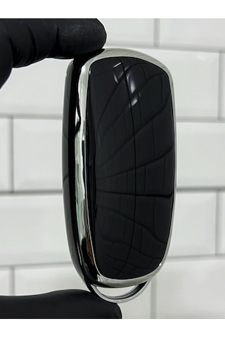 Chery Tiggo 8 Pro Smart Uyumlu Anahtar Kılıfı Gümüş - Siyah