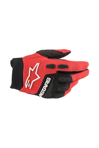 Alpinestars Full Bore Korumalı Çocuk-genç Motosiklet Eldiveni Kırmızı Siyah Beyaz