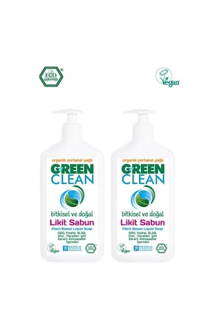 Green Clean Organik Portakal Yağlı Likit Sabun 500 ML x 2 Green Clean Organik Portakal Yağlı Likit Sabun 500 ML x 2
