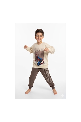 Örümcek Adam Kahverengi Renk Erkek Çocuk Eşofman Takım Kahverengi