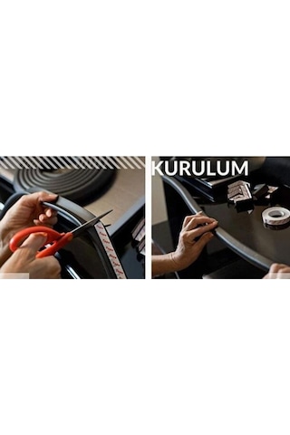 2 Metre 1 Adet Siyah Yumuşak Kauçuk Koruma Bebek Odası Mobilya Kenar Köşe Koruma Darbe Emici