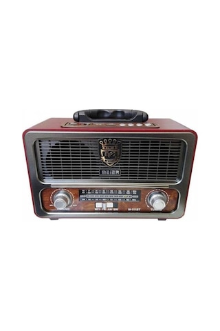 Şarjlı Nostaljik Radyo Meier M-111Bt Bluetoothlu-Kumandalı Usb-Sd