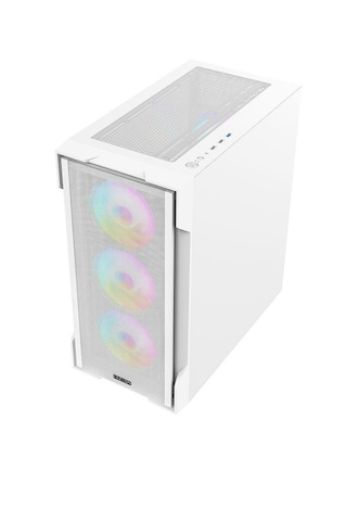 Fazeon F1 650w 80plus Bronze Mesh 4x120mm Rainbow Fanlı Matx Beyaz Bilgisayar Kasası