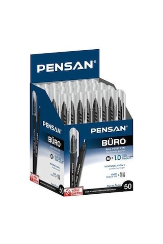 Pensan Büro Siyah Tükenmez Kalem 1 MM 2270 50'li Paket Pensan Büro Siyah Tükenmez Kalem 1 MM 2270 50'li Paket