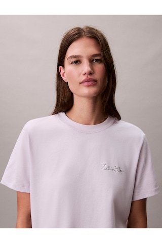 Calvin Klein Kadın Classic Grafik T-shirt-12870 Beyaz