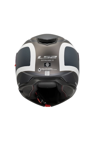 Ls2 Strobe 2 Victory Motosiklet Kaskı Mat Gri - Mavi - Kum