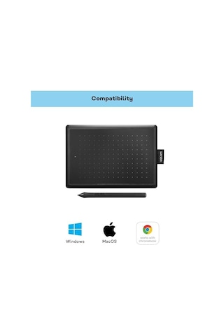 Wacom One Ctl-472-n Creative Pen Çizim Tableti, Usb, 3600 W, Baskıya Duyarlı Kalem, Siyah