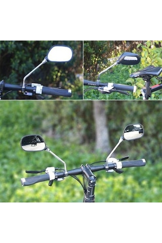 Bisiklet Ayna Sağ-Sol Takım Kelepçeli - Reflektörlü