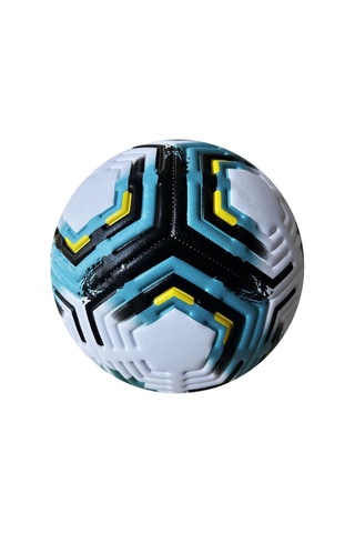 2025 Desenli Tasarım Futbol Topu 4 Astarlı No:5 480 Gr + Pompa Hediyeli X506 Çok Renkli