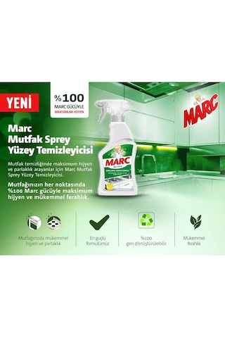 Marc Mutfak Temizleyici Yağ Çözücü Limon Kokulu Sprey 750 ML