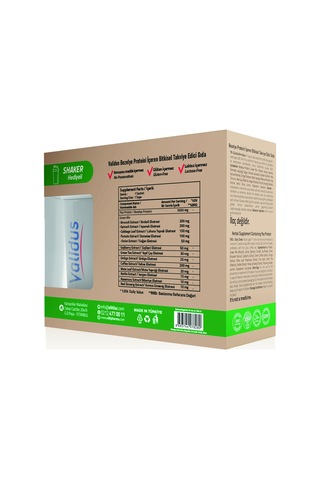 Validus Green Mix Bitkisel Protein Şase - Shaker Hediyeli