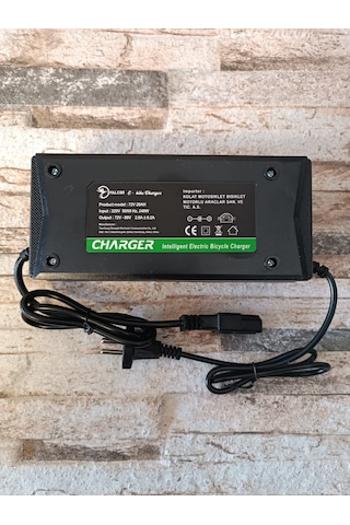 Elektrikli Bisiklet Şarj Cihazı 72v 20ah 6 Batarya Dolum Gösterg