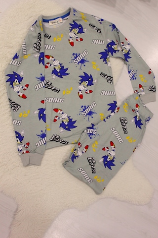 Durukoza %100 Pamuk Erkek Çocuk Pijama Takımı Sonic 4 Mevsim Gri