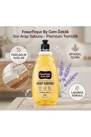 Foşur Foşur By Cem Özkök Lavantalı Bitkisel İçerikli Sıvı Arap Sabunu Tekli