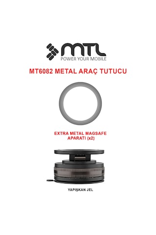 Manyetik Dayanıklı Araç İçi Telefon Tutucu - Tek Tıkla Kolay Kullanım Magsafe Uyumlu Siyah