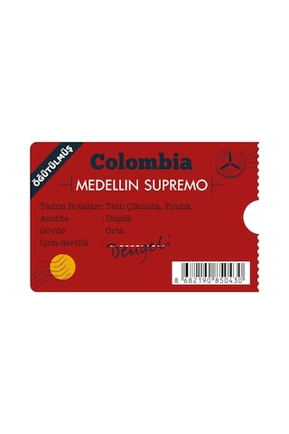 Moliendo Colombia Medellin Supremo Yöresel Kahve 250 G